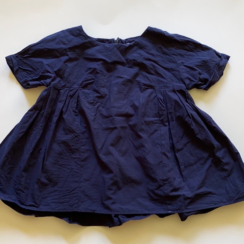 COS blue poplin top